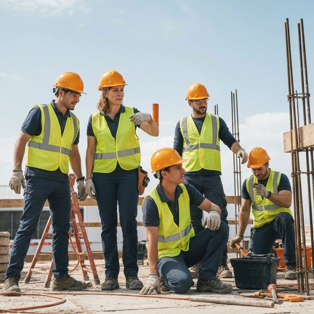 General labour safety and productivity with teamwork