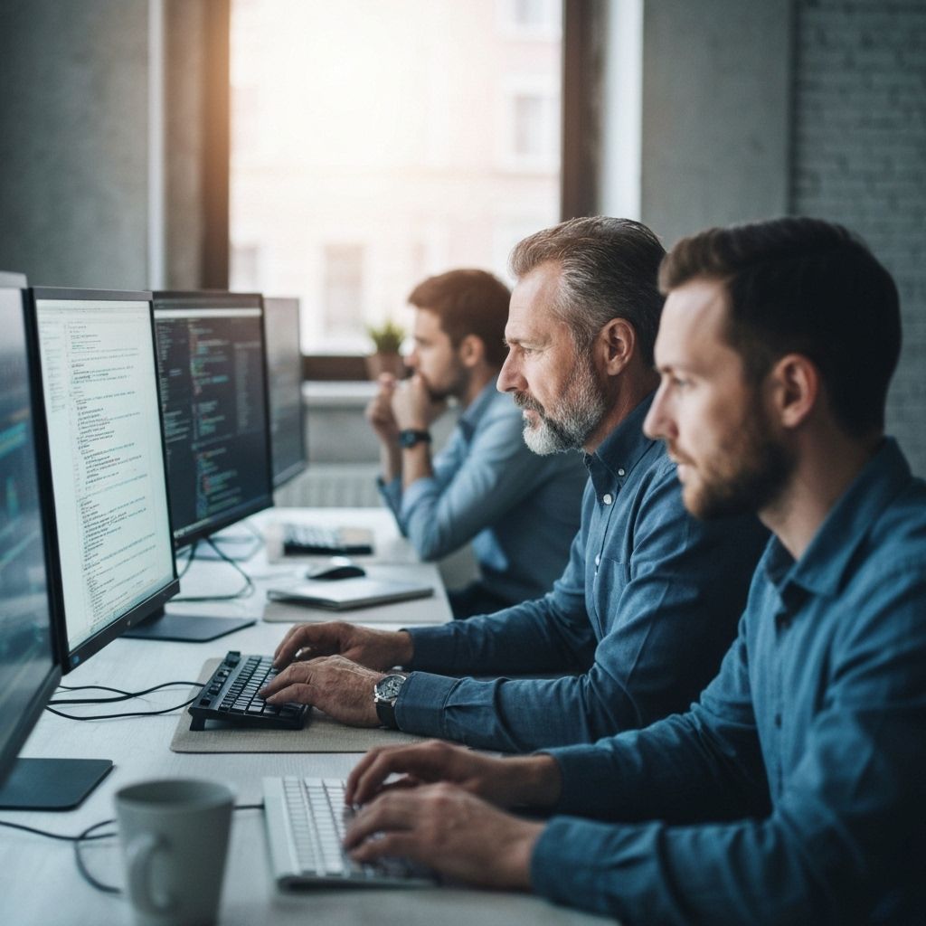 IT and digital professionals working on technology innovation