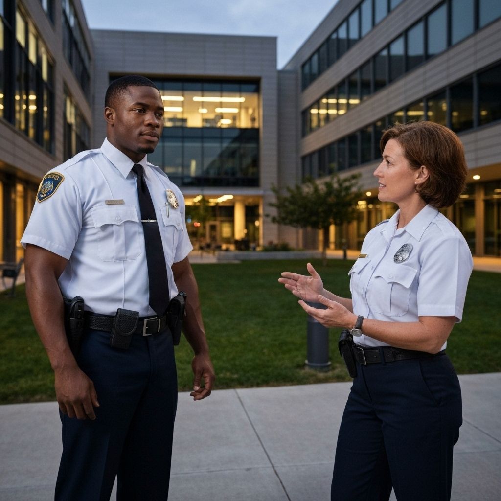 Security professionals protecting facilities and assets